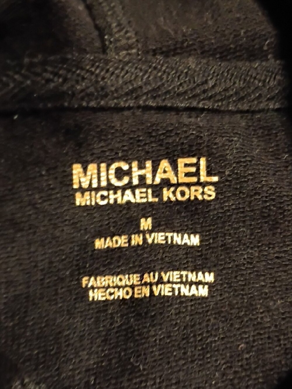 Michael Kors Black Pullover Hoodie With Gold Studded Kors View 3